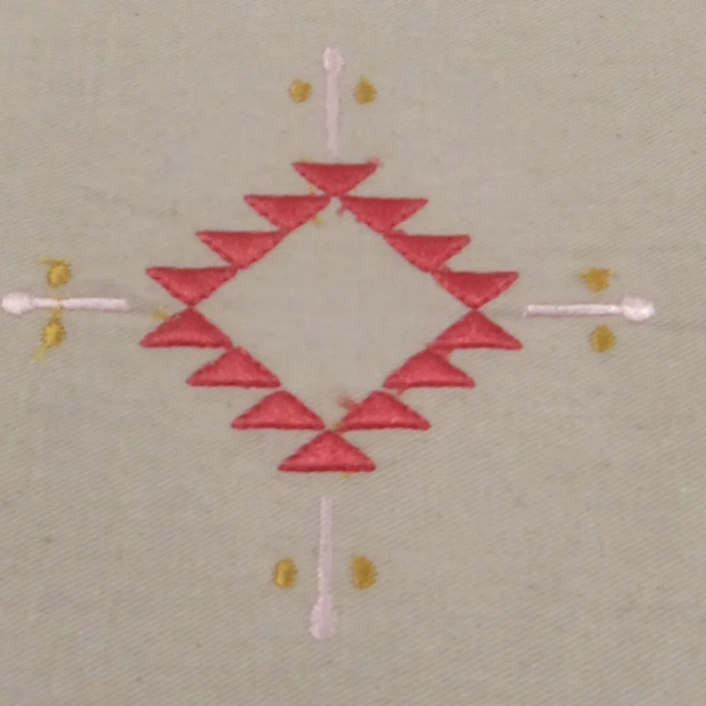Table Runner Embroidered Aztec Print - Picture 2 of 13